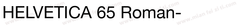 HELVETICA 65 Roman字体转换